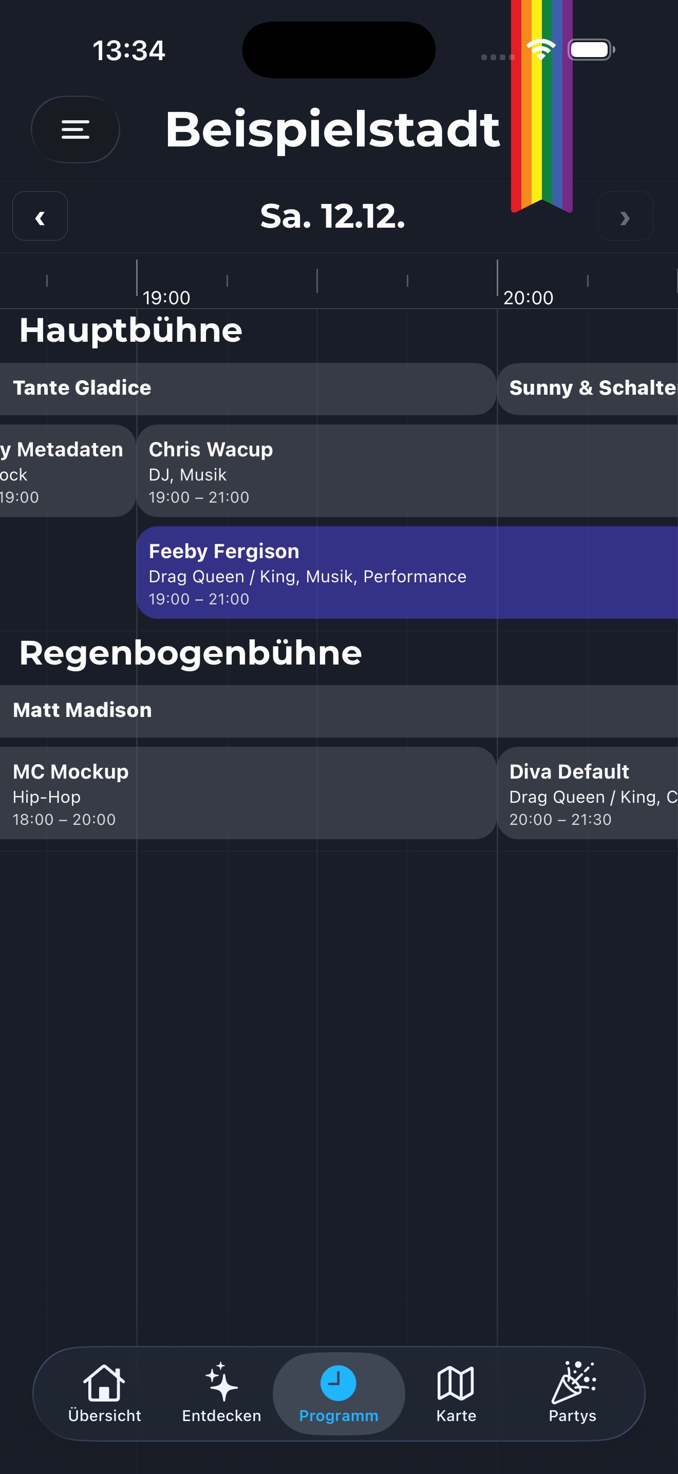App Screenshot: Startscreen